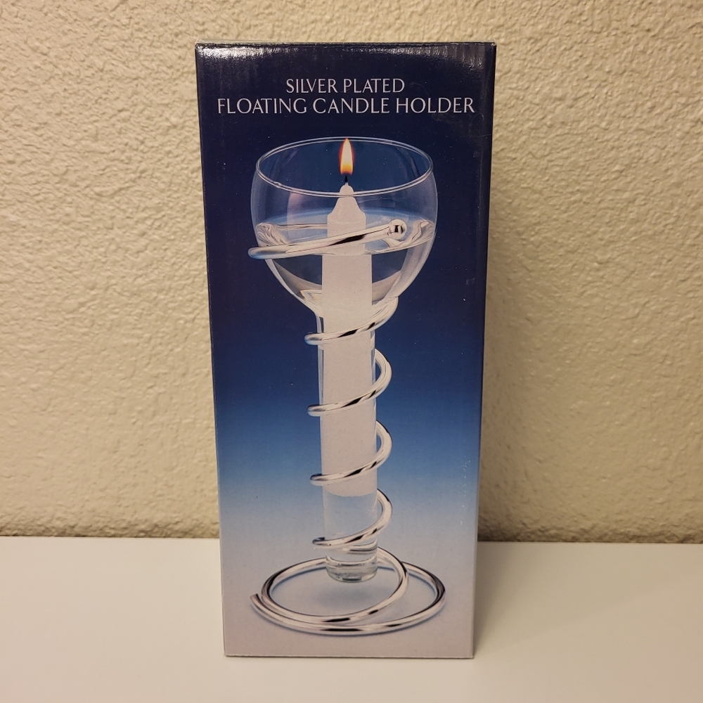 NIB Godinger Silver Art Silver Plated Floating Candle Holder
